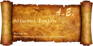 Altschul Evelin névjegykártya